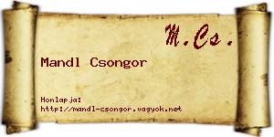 Mandl Csongor névjegykártya
